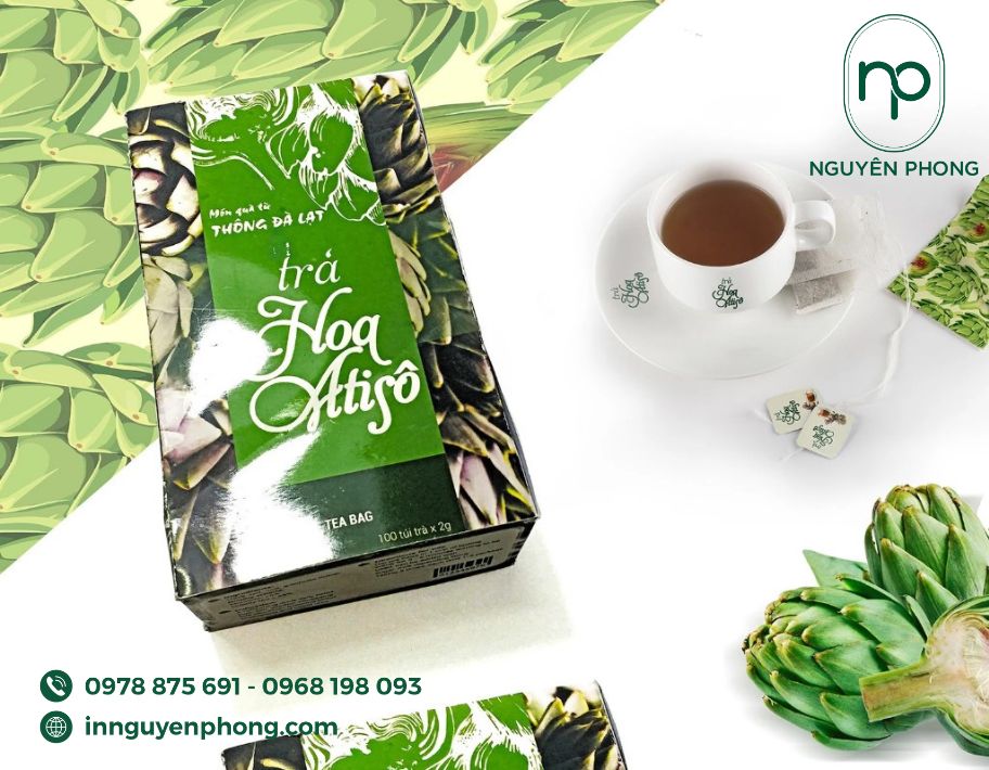 Mẫu hộp giấy đựng trà atiso giá rẻ 